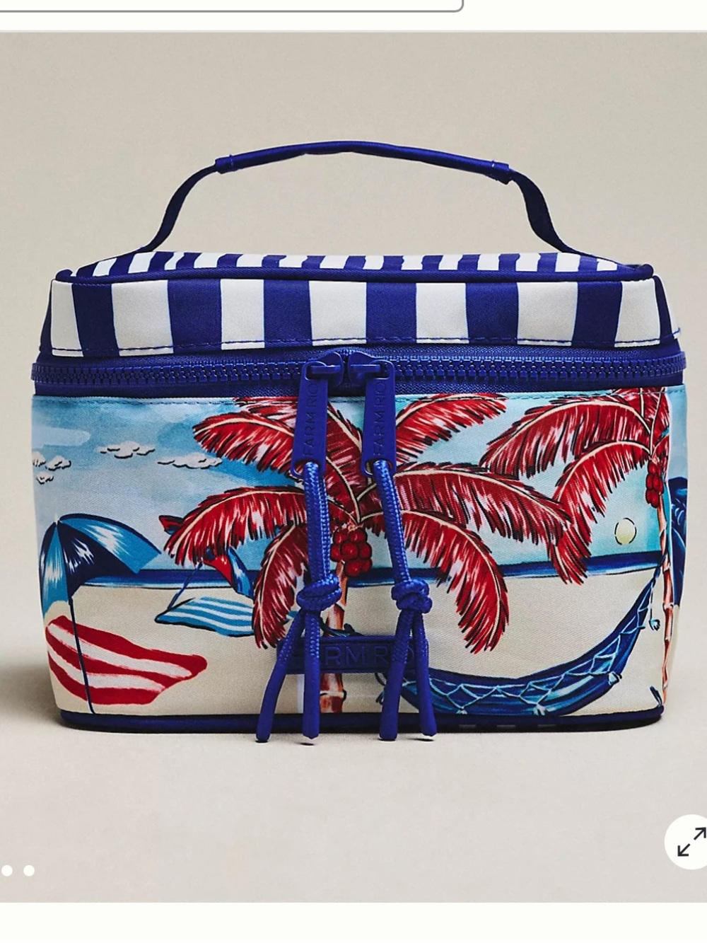 NWT Farm Rio Zip-Top Floral Makeup Bag - Picture 1 of 3